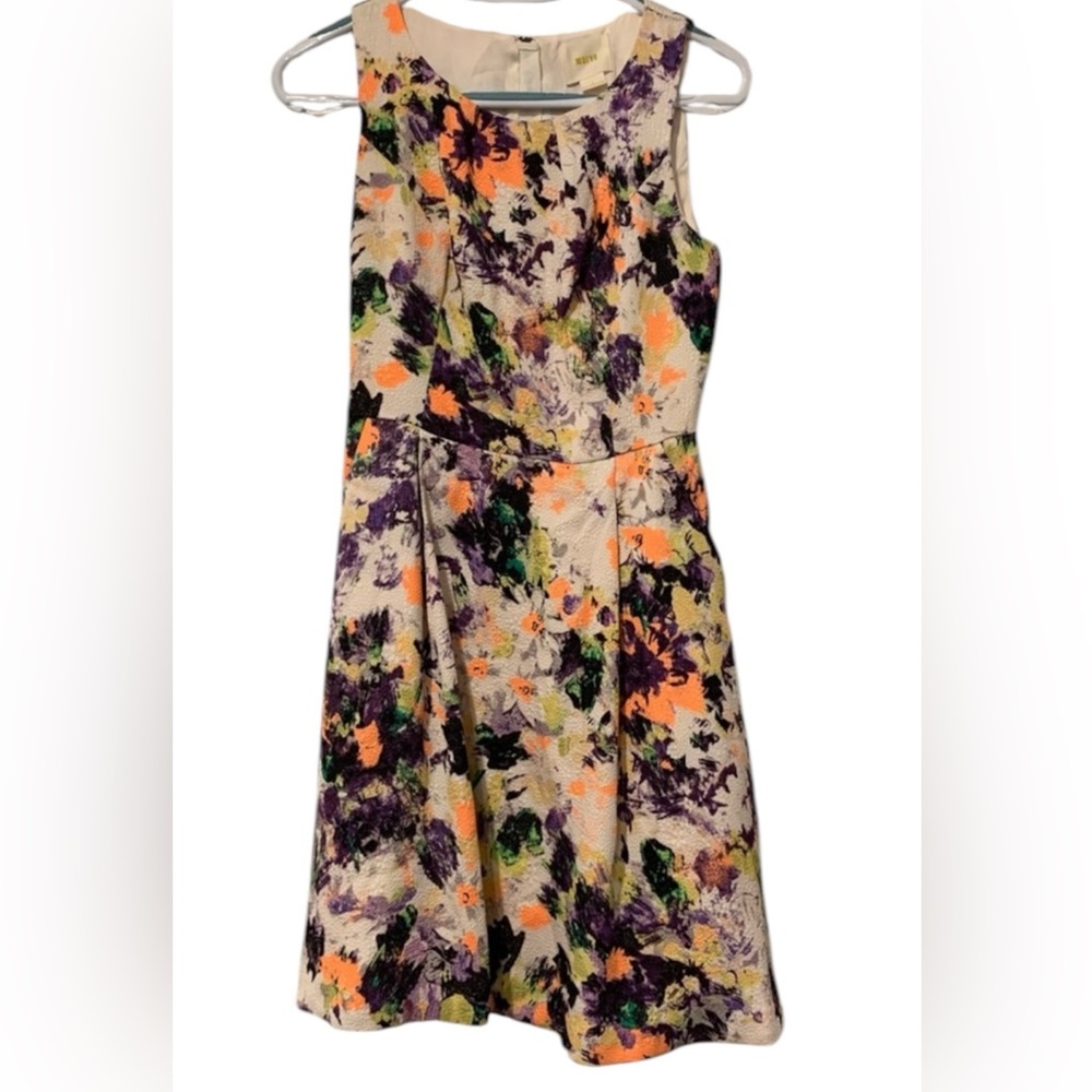 Anthro Mauve Abstract Dress